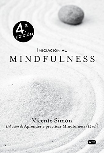 Portada libro con foto arena blanca, Iniciación al Mindfulness De Vicente Simón.